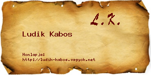 Ludik Kabos névjegykártya